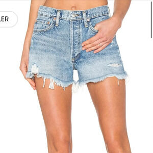 Ripped AGOLDE blue jean shorts!!! Size 26